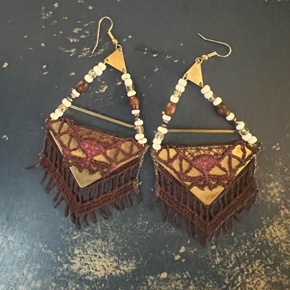 Thisilk Bazaar Earrings Burgundy - Picture 4 of 5